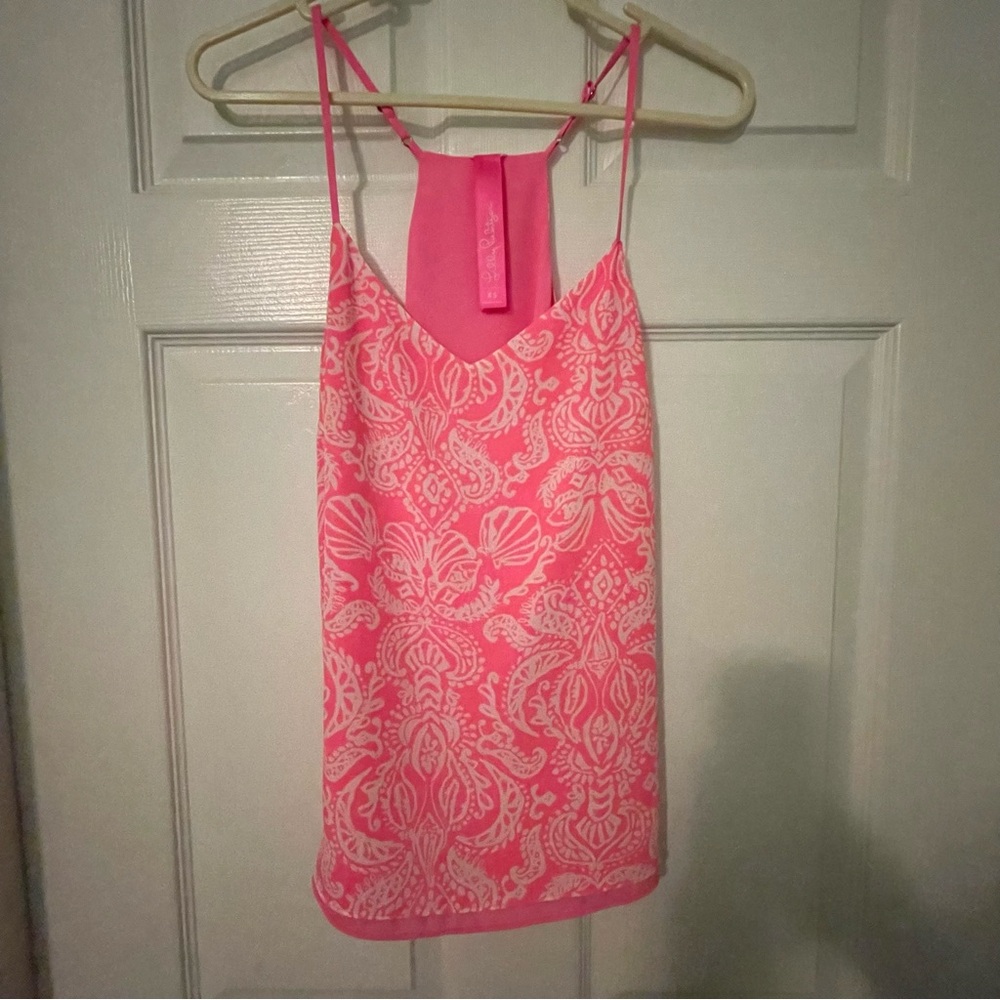 Lilly Pulitzer Pink and White Camisole